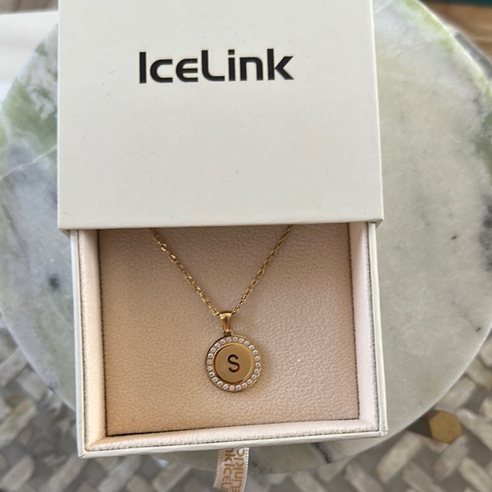 Initial “S” Name Pendant True You Signature Charm Gold Necklace - BNIB